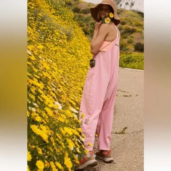 FREE PEOPLE Movement Hot Shot Onesie Prism Pink NWOT - Picture 7 of 11